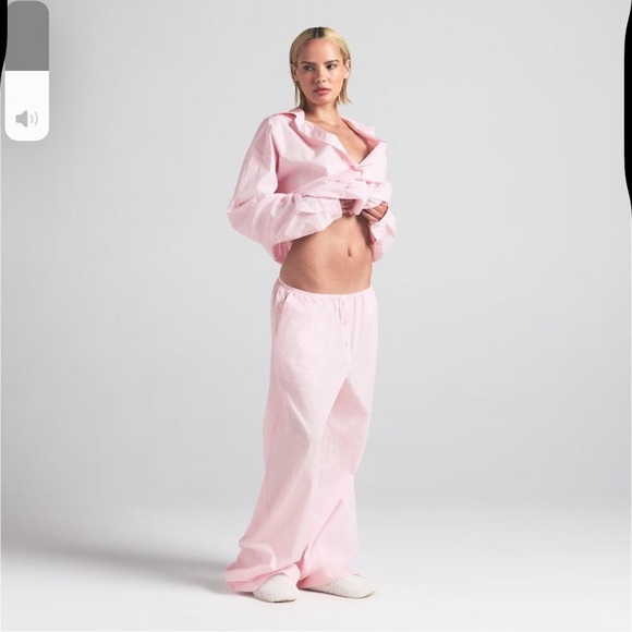 NWT Skims Cotton Poplin Sleep Oversized Long Set - Picture 4 of 6